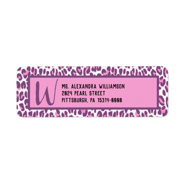 Fille Empreinte de léopard rose/violet (Devant)