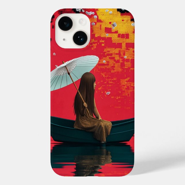 Fille en bateau sous coque iphone doux (Verso)