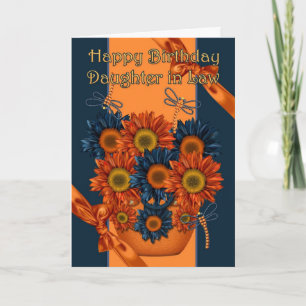 Fille en droit Carte d'anniversaire - Tournesol et
