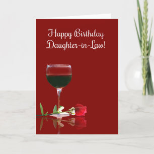Fille en droit Carte de vin Anniversaire