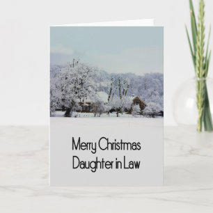 Fille en droit Joyeuse carte de Noël