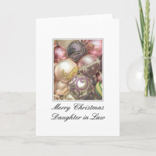 Fille en droit Joyeuse carte de Noël