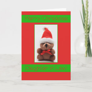 Fille en droit Joyeuse carte de Noël