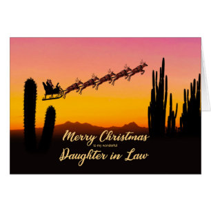 Fille En Droit Noël Père Noël Sur Le Désert