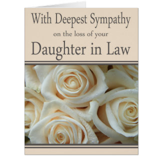 Fille en droit perte Carte rose de sympathie