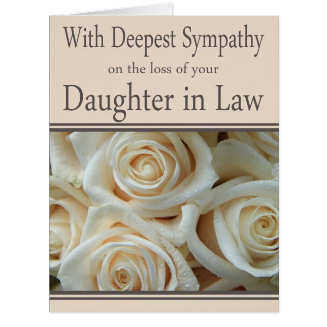 Fille en droit perte Carte rose de sympathie (Devant)
