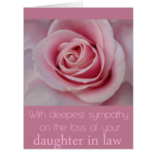 Fille en droit perte Carte rose de sympathie