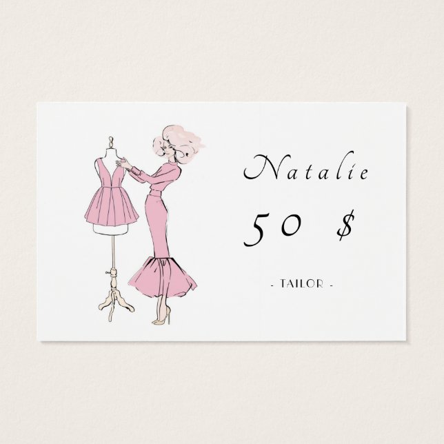 Fille en robe rose avec robe sur mannequin (Dos)