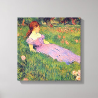 Fille en toile de terrain