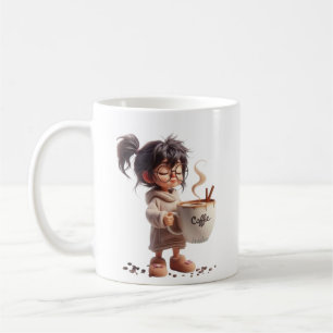 Fille endormie avec une tasse de café géante –Vibe