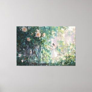 *~* Fille ESCALADE ROSE TV2 toile étirée Impressio