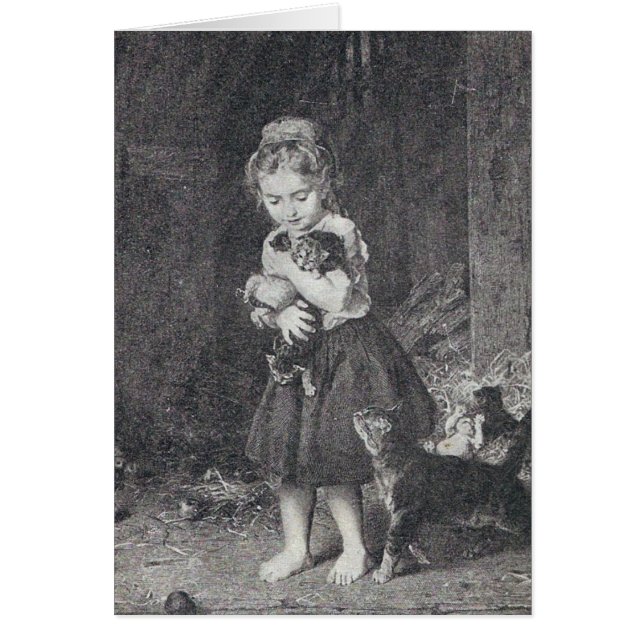 Fille et chatons (Devant)