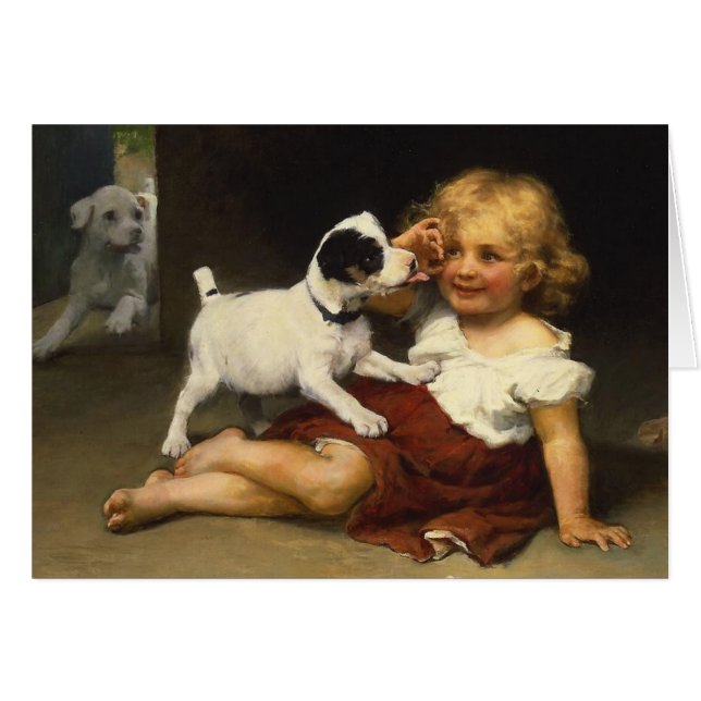 Fille et chiot, toutes les occasions vierges à l'i (Devant horizontal)