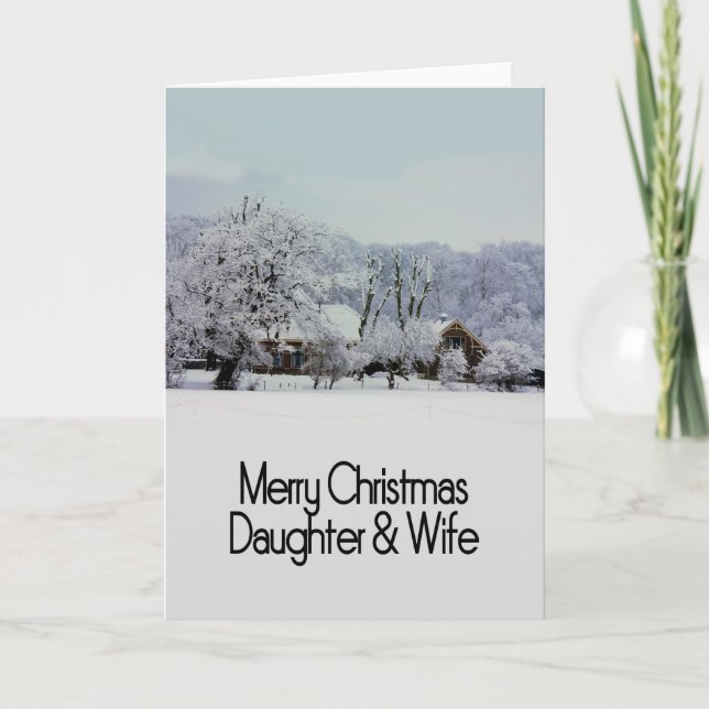 Fille et femme Joyeuse carte de Noël (Devant)