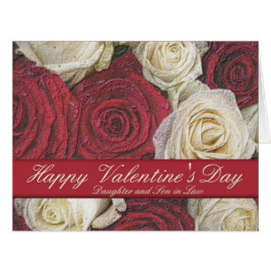 Fille et mari Heureuses Saintes-Valentin Roses