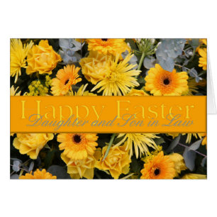 Fille et mari heureux Pâques