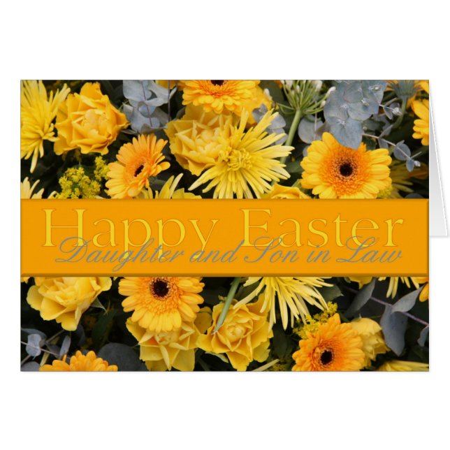 Fille et mari heureux Pâques (Devant horizontal)