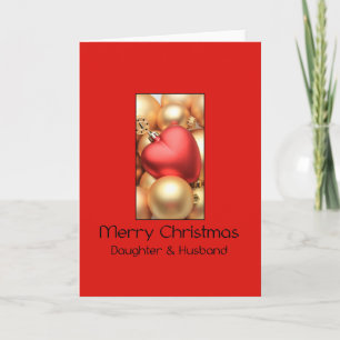 Fille et mari Joyeuse carte de Noël