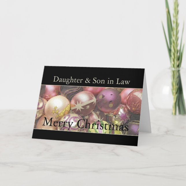 Fille et mari Joyeuse carte de Noël (Devant)
