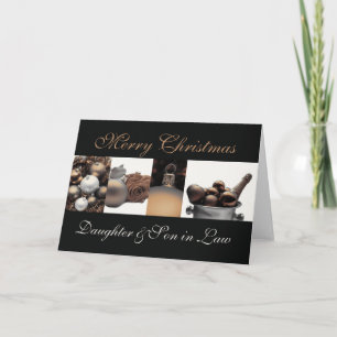 Fille et mari Joyeuse carte de Noël