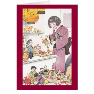 Fille et poupées japonaises