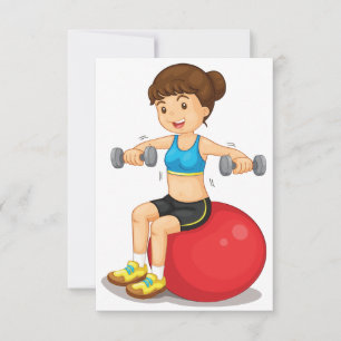 Fille Exercice Avec Poids Invitations