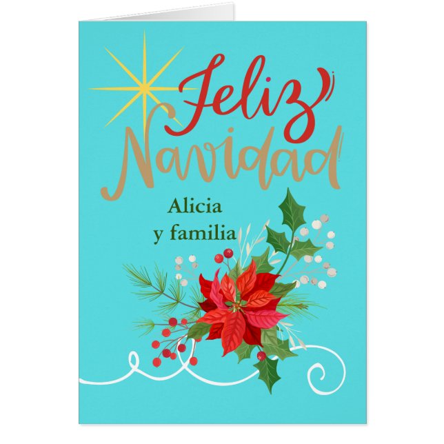 Fille Famille Noël Espagnol Feliz Navidad (Devant)