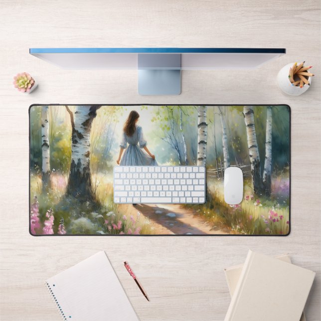 Fille Fantaisiste Dançant à Travers une Forêt de B (Bureau 1)