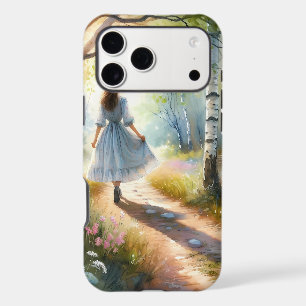 Fille Fantaisiste Dançant à Travers une Forêt de B