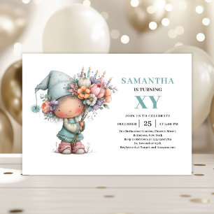 Fille Fée Capricieuse 8e Anniversaire Invitation M