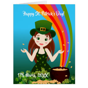 Fille fête son anniversaire sur Saint Patrick's