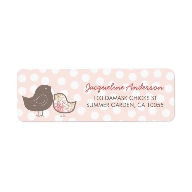 Fille Fille Baby shower Étiquettes de adresse rose (Devant)