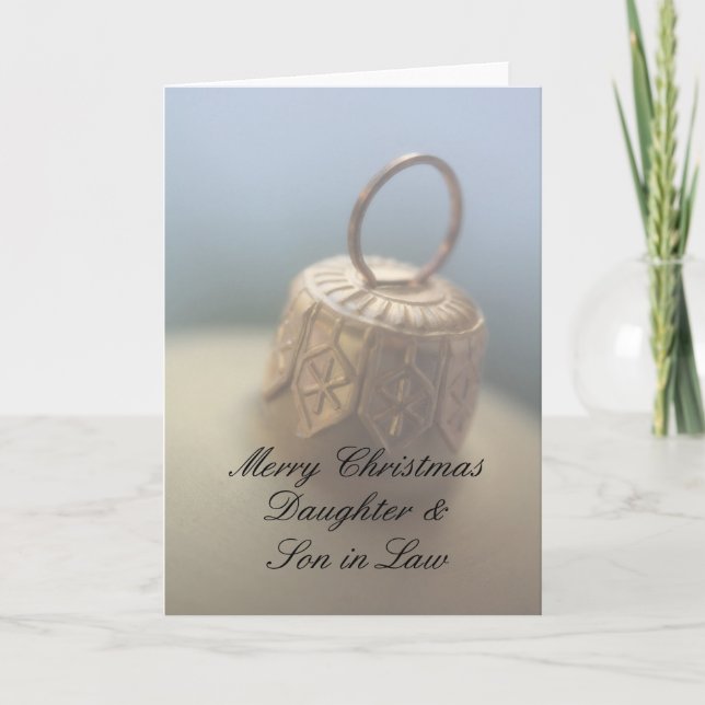 Fille & Fils en droit Joyeuse carte de Noël (Devant)