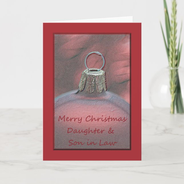 Fille & Fils en droit Joyeuse carte de Noël (Devant)