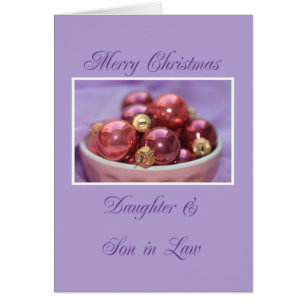 Fille & Fils en droit Joyeuse carte de Noël