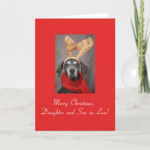 Fille & Fils en droit Joyeuse carte de Noël