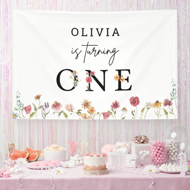 Fille Fleur sauvage du printemps 1er bannière de f (Fête)