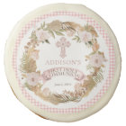 Fille florale séchée rose Première communion saint