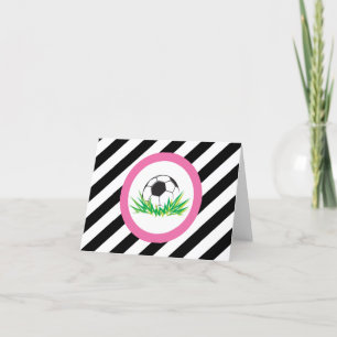 Fille Football Anniversaire Merci Cartes de notes