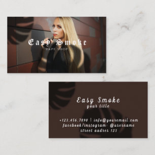 Fille Fumer Vape Carte de visite