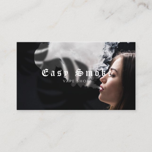 Fille Fumer Vape Carte de visite (Devant)