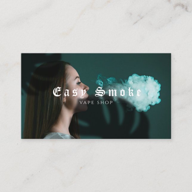 Fille Fumer Vape Carte de visite (Devant)