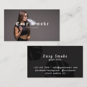 Fille Fumer Vape Carte de visite