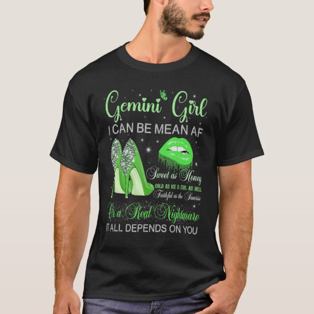 Fille Gemini Anniversaire talons hauts lèvres gout (Devant)