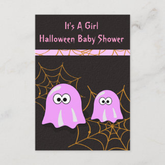 Fille Ghost Baby shower Halloween Cartes d'invitat