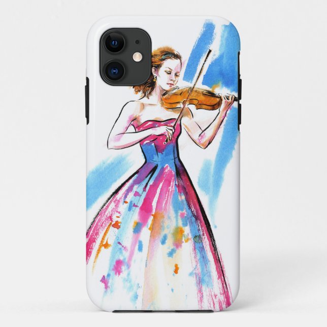 Fille jouant au violon coque iphone (Dos)