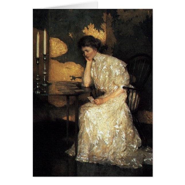 Fille jouant le solitaire (Devant)