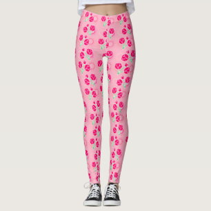 Fille Lotus rose Fleur Flore Pattern Leggings