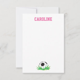 Fille Merci de soccer Papier à lettres