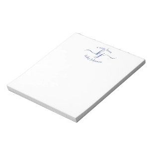 Fille moderne 2 Monogramme Nom Note Du Bloc-Notes